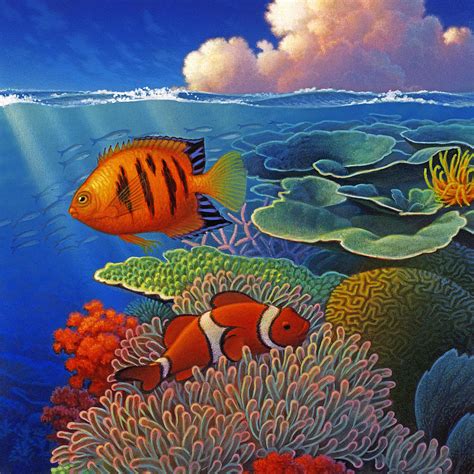 Coral Reef Painting - Coral Reef by MGL Meiklejohn Graphics Licensing in 2020 | Art, Fish art ...