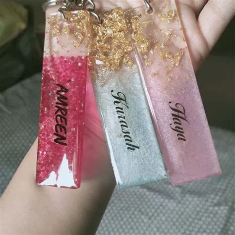 Buy Personalized Resin Name KeyChain - The Elegance