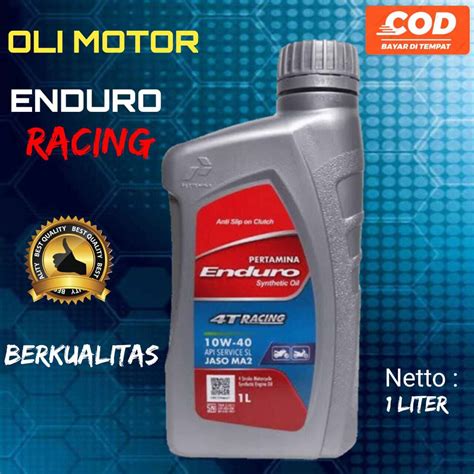 OLI MOTOR ENDURO RACING 4T 10W-40 1LITER / OLI MESIN MOTOR PERTAMINA ENDURO 4T RACING 1LITER ...