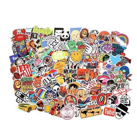 Buy Cool Random Stickers Pack 55-500pcs Laptop Stickers Bomb Vinyl Stickers Variety for Computer ...