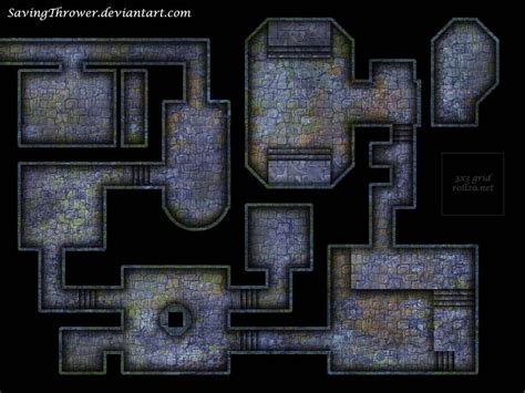 Clean crypt dungeon battlemap for DnD / roll20 by SavingThrower ...