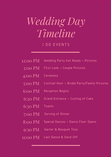 Wedding Day Timeline! | I Do Events