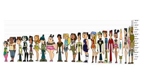 Character height for my Total Drama Action Here We Go Again : r/Totaldrama