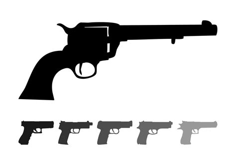 Handgun Silhouettes - Download Free Vector Art, Stock Graphics & Images