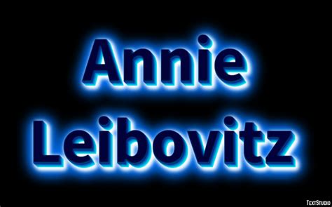 Annie Leibovitz Text Effect and Logo Design Celebrity