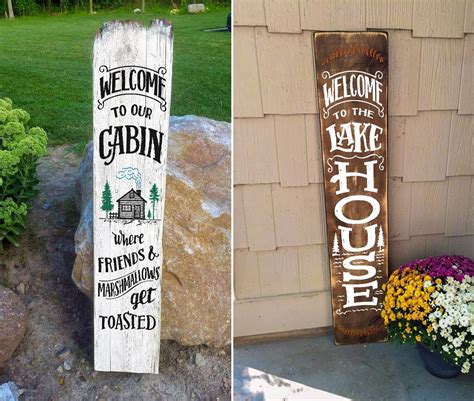 Outdoor Welcome Signs Set in 2024 | Outdoor welcome sign, Lake house signs, Welcome sign