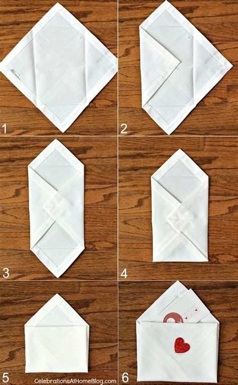 How to Make Napkin Envelopes for Valentine's Day - Celebrations at Home