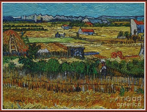 A replica of a painting Harvest 1 by Van Gogh Digital Art by Pemaro - Pixels