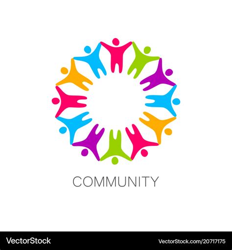 Community logo design template Royalty Free Vector Image