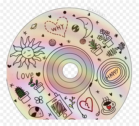 Free Stock Cd Drawing Aesthetic - Transparent Cd, HD Png Download - vhv