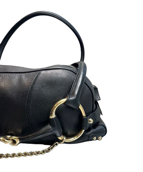 GUCCI - Black Horse Bit Large Shoulder Bag – thevintagecaffe