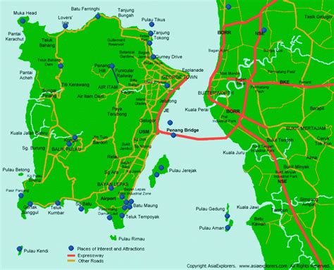 Penang Island Map - soakploaty