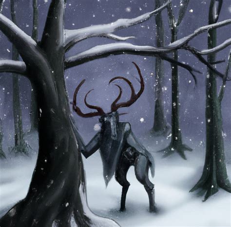 Wendigo In A Forest by drechenaux on DeviantArt