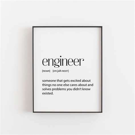 Engineer Engineer Gift Printable Wall Art Home Decor | Etsy | Engineering quotes, Funny ...