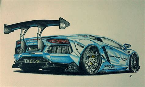 Lamborghini Aventador Drawing at PaintingValley.com | Explore ...