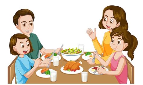 Family eating Vectors & Illustrations for Free Download | Freepik