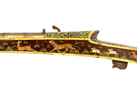 Antique Hand Painted Rajasthan Matchlock Musket SN. JDMM