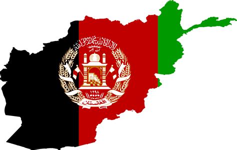 Clipart - Afghanistan Flag Map