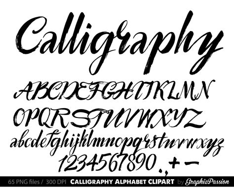 Calligraphy Alphabet clip art Calligraphy clip art