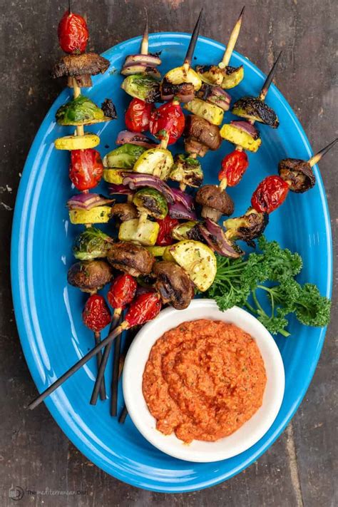 Easy Grilled Vegetable Kabobs ( w/ Oven Option) l The Mediterranean Dish