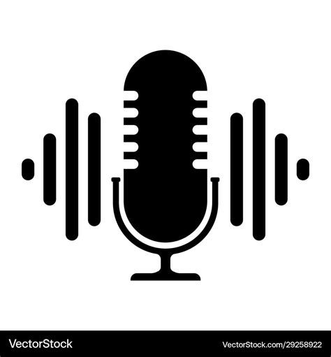 Podcast icon on a white background icon stamp Vector Image