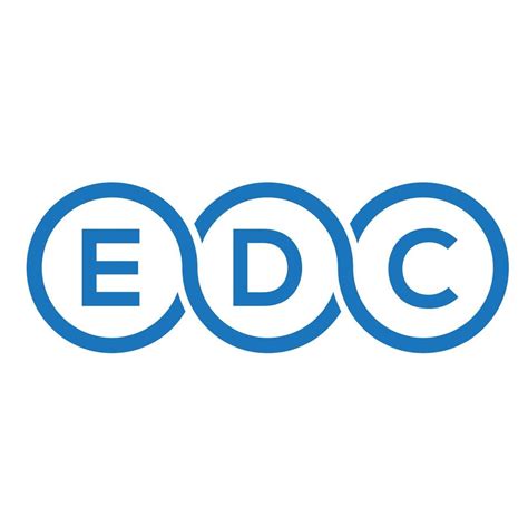 EDC letter logo design on black background.EDC creative initials letter logo concept.EDC vector ...