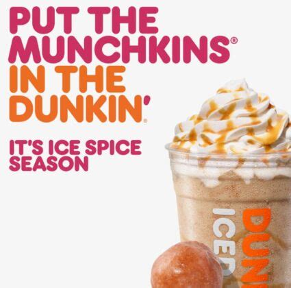 Dunkin' Launches New Ice Spice Munchkins Drink - The Fast Food Post