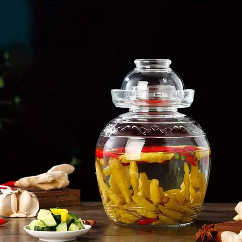 Glass Fermentation Jar, Glass Pickle Jar, Fermentation Jar With Water ...