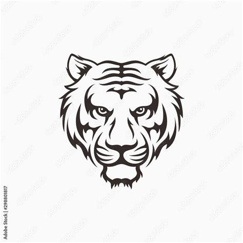 Roaring tiger logo design vector illustration Stock Vector | Adobe Stock