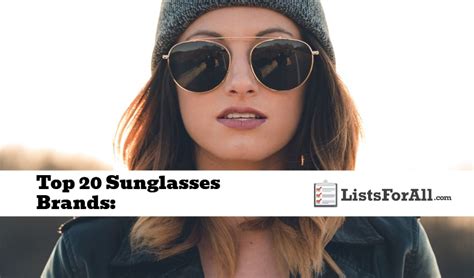 Best Sunglasses Brands: The Top 20 List - ListsForAll.com