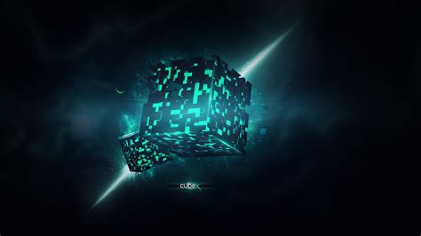 Online crop | green and black cube 3D wallpaper, digital art, video ...