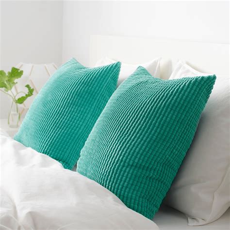 GULLKLOCKA Cushion cover, turquoise, 50x50 cm - IKEA