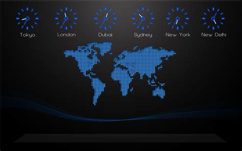 World Clock Map Real Time