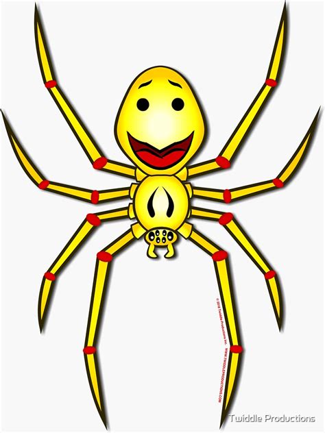 "Happy Face Spider" Sticker for Sale by TwiddleProd | Redbubble