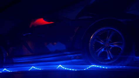 A Neon-illuminated Car Clip Bright Black Car Stock Footage SBV ...