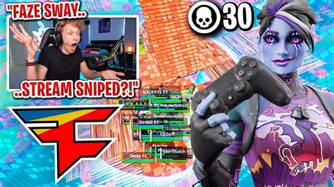 FaZe Sway STREAM SNIPED my tournament and got 30 KILLS... (best controller player) - YouTube