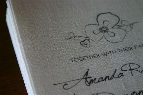 Linen Paper Wedding Invitations - jenniemarieweddings