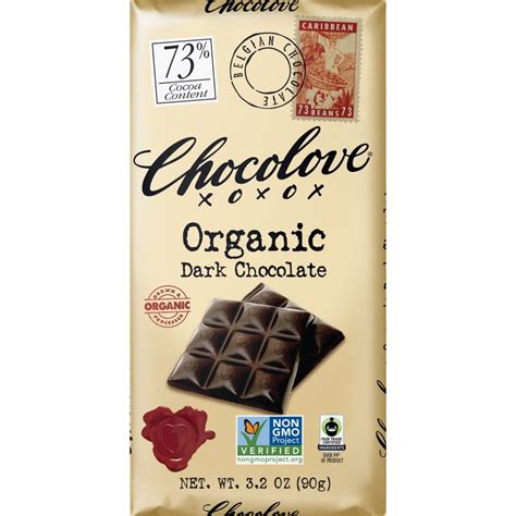 Chocolove 73% Organic Dark Chocolate Bar | World Wide Chocolate