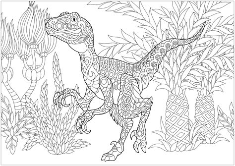 Dinosaur Coloring Pages For Adults – Idalias Salon