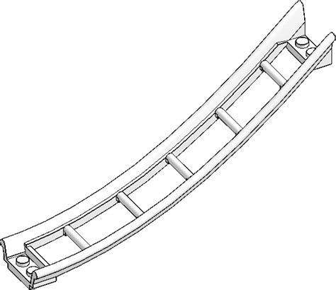 26559 - Coaster Track, Ramp Bottom - The LEGO Parts Guide - Brick Architect