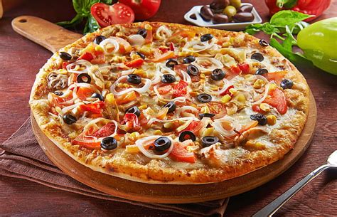 HD wallpaper: food, pizza, cheese, tomatoes, olives | Wallpaper Flare