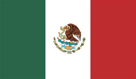 Mexico flag vector icon in official color and proportion correctly ...