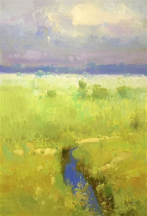 Summer Field, Oil painting on Canvas, One of a kind Painting by Vahe Yeremyan | Saatchi Art