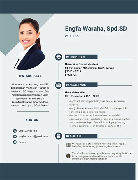 Ingin Menjadi Guru? Berikut Contoh CV yang Perlu Disiapkan - Atma