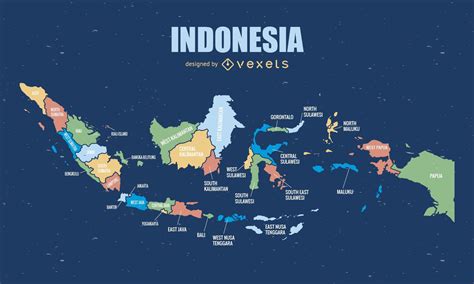 Complete Indonesia Map Vector Download