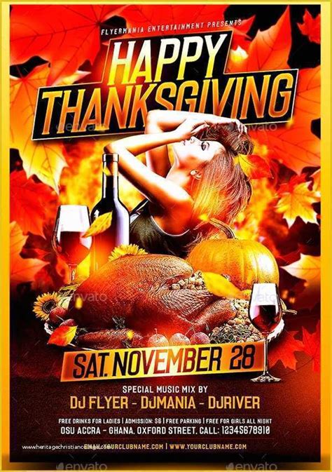 Thanksgiving Flyer Free Template Of 18 Thanksgiving Flyers Free Psd Ai Eps format ...