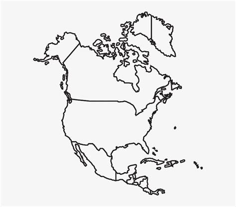 Map, States, Canada, North, United, Usa, America - Printable North America Blank Map Transparent ...