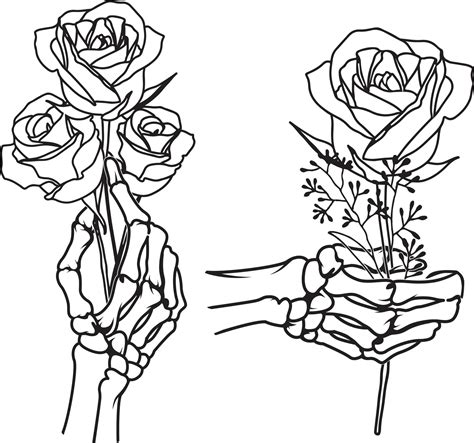 Skeleton Holding Rose Svg Skeleton Hand Roses Svg, 57% OFF