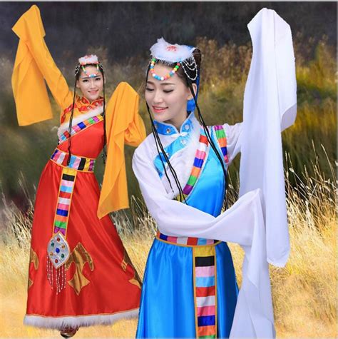 New Long Sleeves of Tibet Nationality Dance Clothing Water Sleeves Minority Costumes Tibetan ...