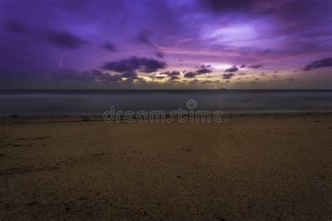 Pink and Purple Beach Sunrise with Ship on Horizon Stock Image - Image of colorful, early: 50393025